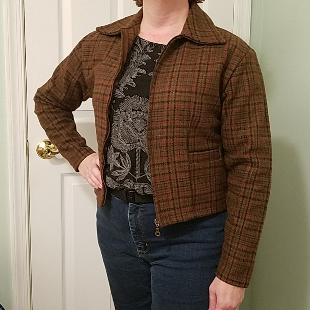 Wool Plaid Jacket, Excellent Condition - image 8